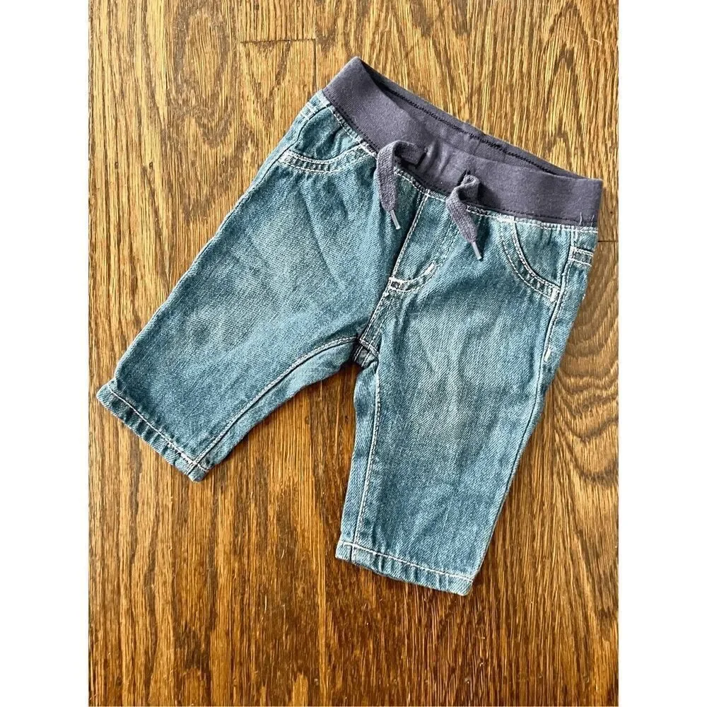 GYMBORee 0-3 Months 3-piece Bundle Knit Top, Flannel Shirt and Denim Bottoms BUY